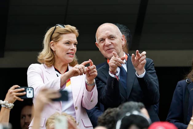 June 25, 2026, Soccer, Men s, 2026 FIFA World Cup, Group Stage, Group E, New York, Ecuador vs. Germany, Bernd Neuendorf, President of the German Football Association, Julia Klöckner, President of the German Bundestag, New York, MetLife Stadium, New York, United States of America, US Copyright: xSebastianxBachx