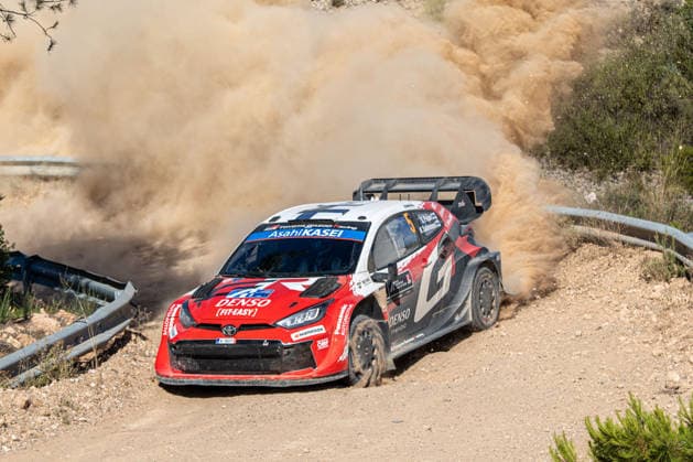 IPA86115740 - Sami Pajari (FIN) and Marko Salminen (FIN) in a Toyota GR Yaris Rally1 driving for Toyota Gazoo Racing WRT2 during the 8th round of the FIA WRC, Motorsport Rallye, WM EKO Acropolis Rally Greece, June 26, 2026 Copyright: xFedericoxManoni IPAxSportx xx 86115740