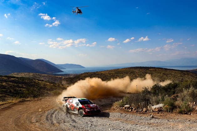 IPA86117685 - Driver Elfyn Evans and co-driver Scott Martin of the Toyota Gazoo Racing WRT team, driving a Toyota GR Yaris Rally1, will tackle the first day of the race during the FIA World Rally Championship WRC, Motorsport Rallye, WM EKO Acropolis Rally Greece 2026 on June 26 in Loutraki, Greece. Copyright: xLucaxBarsali IPAxSportx xx 86117685