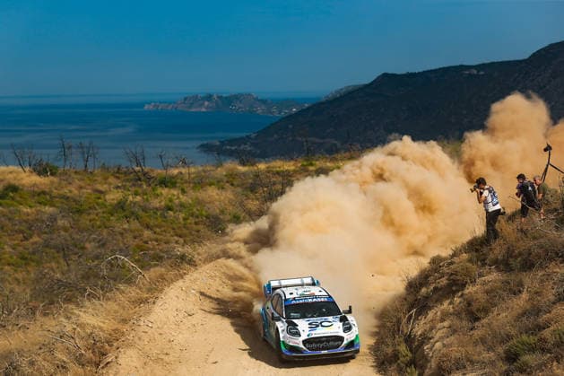 IPA86117671 - 55 Driver Joshua McErlean and co-driver Eoin Treacy of the M Ford World Rally Team, driving the Ford Puma Rally1, face a shakedown during the FIA World Rally Championship WRC, Motorsport Rallye, WM EKO Acropolis Rally Greece 2026 on June 25 in Loutraki, Greece  Copyright: xLucaxBarsali IPAxSportx xx 86117671