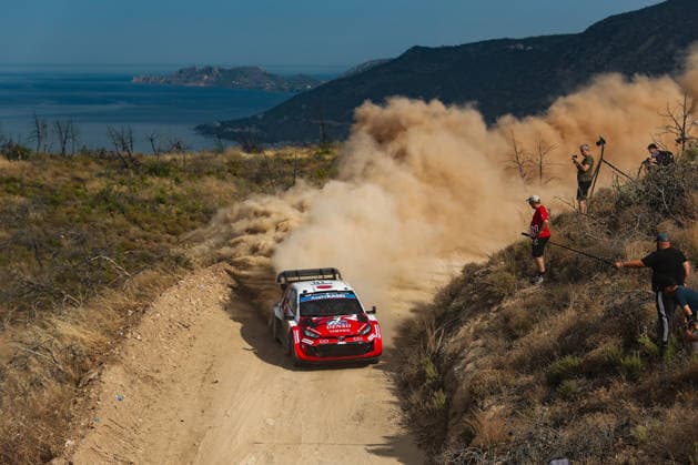 IPA86117662 - Driver Takamoto Katsuta and co-driver Aaron Johnston of Team Toyota Gazoo Racing WRT, driving a Toyota GR Yaris Rally1, faced a shakedown during the FIA World Rally Championship WRC, Motorsport Rallye, WM EKO Acropolis Rally Greece 2026 on June 25 in Loutraki, Greece  Copyright: xLucaxBarsali IPAxSportx xx 86117662