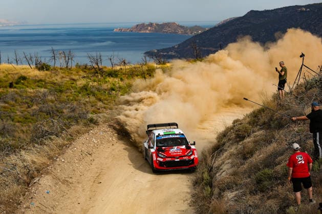 IPA86117676 - Driver Elfyn Evans and co-driver Scott Martin of the Toyota Gazoo Racing WRT team, driving a Toyota GR Yaris Rally1, took part in the shakedown during the FIA World Rally Championship WRC, Motorsport Rallye, WM EKO Acropolis Rally Greece 2026 on June 25 in Loutraki, Greece. Copyright: xLucaxBarsali IPAxSportx xx 86117676