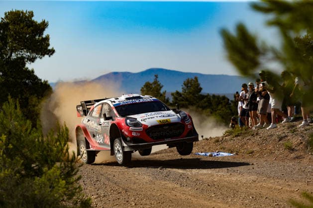 IPA86117681 - Driver M?rti?ö Sesks and co-driver Ren?rs Francis of the M Ford World Rally Team, driving the Ford Puma Rally1, will compete on the first day of the race during the FIA World Rally Championship WRC, Motorsport Rallye, WM EKO Acropolis Rally Greece 2026 on June 26 in Loutraki, Greece. Copyright: xLucaxBarsali IPAxSportx xx 86117681