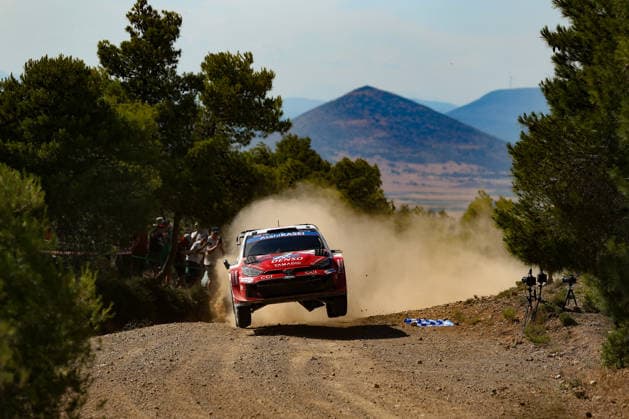 IPA86117682 - ,Driver Takamoto Katsuta and co-driver Aaron Johnston of Team Toyota Gazoo Racing WRT, driving a Toyota GR Yaris Rally1, faced the first day of racing during the FIA World Rally Championship WRC, Motorsport Rallye, WM EKO Acropolis Rally Greece 2026 on June 26 in Loutraki, Greece  Copyright: xLucaxBarsali IPAxSportx xx 86117682