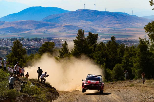 IPA86117693 - Driver Oliver Solber and co-driver Elliott Edmondson of Team Toyota Gazoo Racing WRT are driving the Toyota GR Yaris Rally1. They will compete on the first day of the race during the FIA World Rally Championship WRC, Motorsport Rallye, WM EKO Acropolis Rally Greece 2026 on June 26 in Loutraki, Greece. Copyright: xLucaxBarsali IPAxSportx xx 86117693