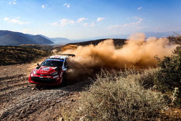IPA86117694 - Driver Takamoto Katsuta and co-driver Aaron Johnston of Team Toyota Gazoo Racing WRT, driving a Toyota GR Yaris Rally1, will compete on the first day of the race during the FIA World Rally Championship WRC, Motorsport Rallye, WM EKO Acropolis Rally Greece 2026 on June 26 in Loutraki, Greece.  Copyright: xLucaxBarsali IPAxSportx xx 86117694