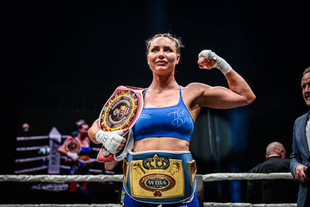 Winner of the bout: Maddy Mohrhardt (Germany) vs. Diana Kulinova (Slovakia), Lightweight, Fight 4 GER, Box Night Showdown for Legacy IV, Prime Time Promotion, MHP Arena Ludwigsburg, Boxing, June 27, 2026 GER, Boxnacht Showdown for Legacy IV, Prime Time Promotion, MHP Arena Ludwigsburg, Boxing, June 27, 2026 Ludwigsburg Copyright: xSandyxDinkelackerx EP_SDR