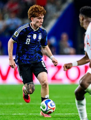 June 27, 2026: Valentin Barco of Argentina during the 2026 FIFA World Cup soccer match between Jordan and Argentina on June 27, 2026 in Dallas. Photo by Ludvig Thunman, BILDBYRAN. Code: LT LT0808. soccer, football, soccer World Cup, 2026 FIFA World Cup, Day 17, bbeng  Copyright: LUDVIGxTHUNMAN BB260627LT113