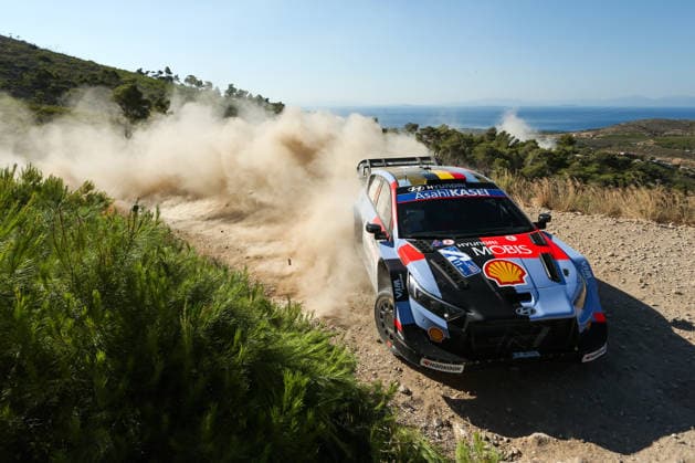 IPA86180830 - Driver Thierry Neuville and co-driver Martijn Wydaeghe of the Hyundai Shell Mobis World Rally Team, driving the Hyundai i20 N Rally1,are facing the third day of the race during the FIA World Rally Championship WRC, Motorsport Rallye, WM EKO Acropolis Rally Greece 2026 on June 28 in Loutraki, Greece  Copyright: xLucaxBarsali IPAxSportx xx 86180830
