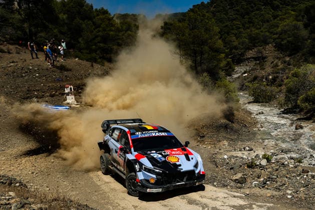 IPA86180805 - Driver Thierry Neuville and co-driver Martijn Wydaeghe of the Hyundai Shell Mobis World Rally Team, driving the Hyundai i20 N Rally1,are facing the third day of the race during the FIA World Rally Championship WRC, Motorsport Rallye, WM EKO Acropolis Rally Greece 2026 on June 28 in Loutraki, Greece  Copyright: xLucaxBarsali IPAxSportx xx 86180805