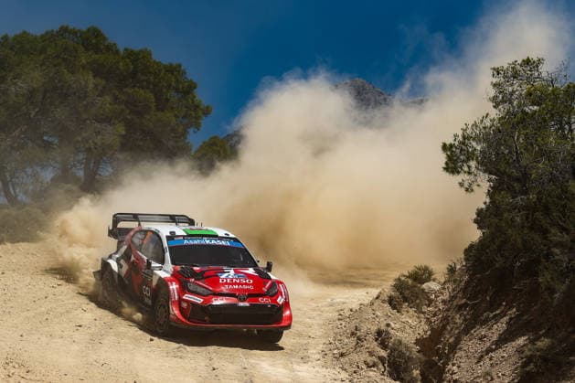 IPA86180806 - Driver Elfyn Evans and co-driver Scott Martin of the Toyota Gazoo Racing WRT team, driving a Toyota GR Yaris Rally1, are set to tackle the third day of the race during the FIA World Rally Championship WRC, Motorsport Rallye, WM EKO Acropolis Rally Greece 2026 on June 28 in Loutraki, Greece. Copyright: xLucaxBarsali IPAxSportx xx 86180806