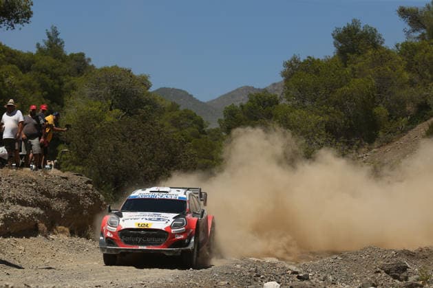 IPA86180817 - Driver M?rti?ö Sesks and co-driver Ren?rs Francis of the M Ford World Rally Team, driving a Ford Puma Rally1, are set to tackle the third day of the race during the FIA World Rally Championship WRC, Motorsport Rallye, WM EKO Acropolis Rally Greece 2026 on June 28 in Loutraki, Greece. Copyright: xLucaxBarsali IPAxSportx xx 86180817