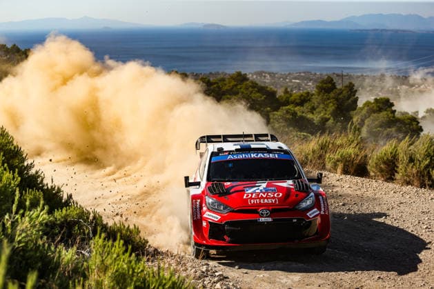 IPA86180819 - Driver Sami Pajari and co-driver Marko Salminen of the Toyota Gazoo Racing WRT team, driving a Toyota GR Yaris Rally1, are set to tackle the third day of the race during the 2026 FIA World Rally Championship WRC, Motorsport Rallye, WM EKO Acropolis Rally in Greece on June 28 in Loutraki, Greece. Copyright: xLucaxBarsali IPAxSportx xx 86180819