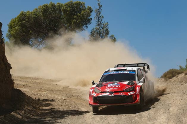 IPA86180844 - ,Driver Takamoto Katsuta and co-driver Aaron Johnston of Team Toyota Gazoo Racing WRT, driving a Toyota GR Yaris Rally1, are set to tackle the third day of the race during the FIA World Rally Championship WRC, Motorsport Rallye, WM EKO Acropolis Rally Greece 2026 on June 28 in Loutraki, Greece  Copyright: xLucaxBarsali IPAxSportx xx 86180844