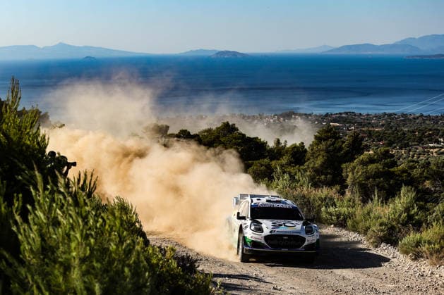 IPA86180849 - 95 Jon Armstrong and co-driver Shane Byrne of the M Ford World Rally Team, driving the Ford Puma Rally1, are set to tackle the third day of the race during the FIA World Rally Championship WRC, Motorsport Rallye, WM EKO Acropolis Rally Greece 2026 on June 28 in Loutraki, Greece  Copyright: xLucaxBarsali IPAxSportx xx 86180849