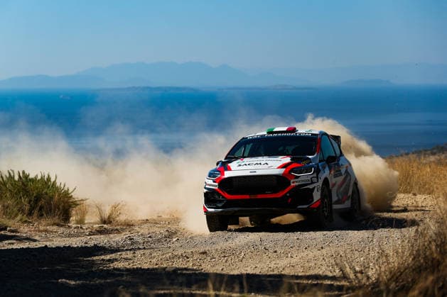 MOTORSPORTS - Rally - WRC, Motorsport Rallye, WM EKO Acropolis Rally Greece Photo by IPA ABACAPRESS.COM86180823 - ,Driver Matteo Fontana and Co-Driver Alessandro Arnaboldi in a Ford Fiesta Rally3 (RC3) are facing the third day of the race during the FIA World Rally Championship (WRC) EKO Acropolis Rally Greece 2026 on June 28 in Loutraki, Greece Greece Greece  Copyright: xIPAxSport ABACAx