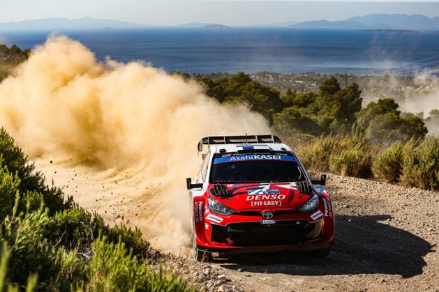 MOTORSPORTS - Rally - WRC, Motorsport Rallye, WM EKO Acropolis Rally Greece Photo by IPA ABACAPRESS.COM86180819 - Driver Sami Pajari and co-driver Marko Salminen of the Toyota Gazoo Racing WRT team, driving a Toyota GR Yaris Rally1, are set to tackle the third day of the race during the 2026 FIA World Rally Championship (WRC) EKO Acropolis Rally in Greece on June 28 in Loutraki, Greece. Greece Greece  Copyright: xIPAxSport ABACAx
