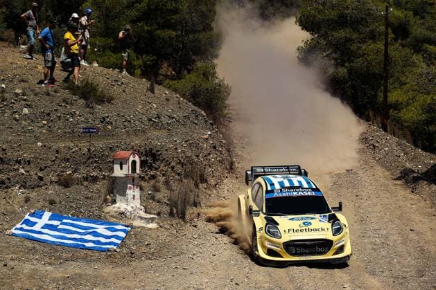 MOTORSPORTS - Rally - WRC, Motorsport Rallye, WM EKO Acropolis Rally Greece Photo by IPA ABACAPRESS.COM86180815 - ,Driver Jourdan Serderidis and co-driver Frederic Miclotte of the M Ford WRT, driving a Ford Puma Rally1, are set to tackle the third day of the race during the FIA World Rally Championship (WRC) EKO Acropolis Rally Greece 2026 on June 28 in Loutraki, Greece Greece Greece  Copyright: xIPAxSport ABACAx