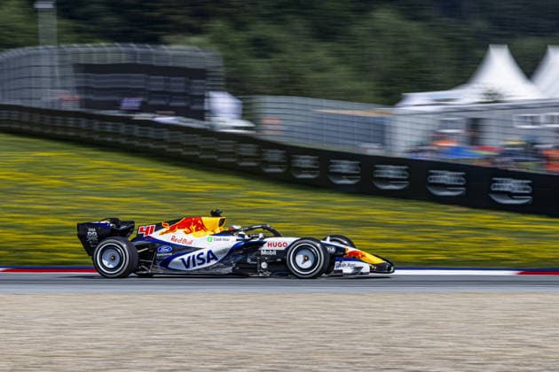 IPA86182939 - (41) Arvid Lindblad (GBR) - Visa Cash App Racing Bulls F1 Team - Racing Bulls VCARB03 - Red Bull Ford during the 2026 Formula 1 Rolex Austrian Grand Prix at the Red Bull Ring in Spielberg, Austria. Round 10 of the 2026 FIA Formula One World Championship, WM, Weltmeisterschaft held June 26–28, 2026. The Red Bull Ring in Spielberg, nestled amid the scenic hills of Styria, is one of the shorter circuits on the calendar yet delivers intense wheel-to-wheel racing. During the 2026 Austrian Grand Prix, part of the Formula 1 Championship, on June 28, 2026  Copyright: xEricxLexGalliotx xAlessioxDexMarcox xAvens-images.com AvensImages IPAxSportx xx 86182939