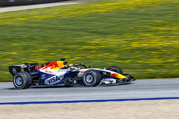 IPA86182905 - (41) Arvid Lindblad (GBR) - Visa Cash App Racing Bulls F1 Team - Racing Bulls VCARB03 - Red Bull Ford during the 2026 Formula 1 Rolex Austrian Grand Prix at the Red Bull Ring in Spielberg, Austria. Round 10 of the 2026 FIA Formula One World Championship, WM, Weltmeisterschaft held June 26–28, 2026. The Red Bull Ring in Spielberg, nestled amid the scenic hills of Styria, is one of the shorter circuits on the calendar yet delivers intense wheel-to-wheel racing. During the 2026 Austrian Grand Prix, part of the Formula 1 Championship, on June 28, 2026  Copyright: xEricxLexGalliotx xAlessioxDexMarcox xAvens-images.com AvensImages IPAxSportx xx 86182905