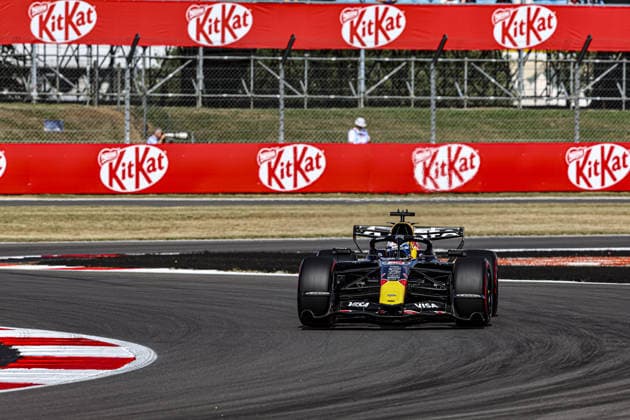 IPA86397857 - (3) Max Verstappen (NED) - Oracle Red Bull Racing - Red Bull RB22 - Red Bull Ford during the qualifying session of the 2026 Formula 1 Lenovo British Grand Prix at the Silverstone Circuit in Silverstone, United Kingdom. Round 11 of the 2026 FIA Formula One World Championship, WM, Weltmeisterschaft held July 3–5, 2026. Silverstone Circuit, home of the British Grand Prix and the birthplace of the Formula 1 World Championship in 1950, hosts a Sprint weekend for Round 11. This event weekend features the F1 Sprint format, with a Sprint Shootout and Sprint Race in addition to the standard qualifying session and Grand Prix. During the 2026 Formula 1 Lenovo British Grand Prix—Round 11—at Silverstone Circuit, Formula 1 Championship, July 4, 2026  Copyright: xPaulxFosterx xAlessioxDexMarcox xAvens-images.com AvensImages IPAxSportx xx 86397857