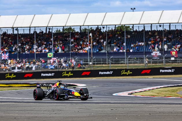 IPA86397958 - (3) Max Verstappen (NED) - Oracle Red Bull Racing - Red Bull RB22 - Red Bull Ford during the Sprint race of the 2026 Formula 1 Lenovo British Grand Prix at the Silverstone Circuit in Silverstone, United Kingdom. Round 11 of the 2026 FIA Formula One World Championship, WM, Weltmeisterschaft held July 3–5, 2026. Silverstone Circuit, home of the British Grand Prix and the birthplace of the Formula 1 World Championship in 1950, hosts a Sprint weekend for Round 11. This event weekend features the F1 Sprint format, with a Sprint Shootout and Sprint Race in addition to the standard qualifying session and Grand Prix. During the 2026 Formula 1 Lenovo British Grand Prix—Round 11—at the Silverstone Circuit, Formula 1 Championship, on July 4, 2026  Copyright: xPaulxFosterx xAlessioxDexMarcox xAvens-images.com AvensImages IPAxSportx xx 86397958