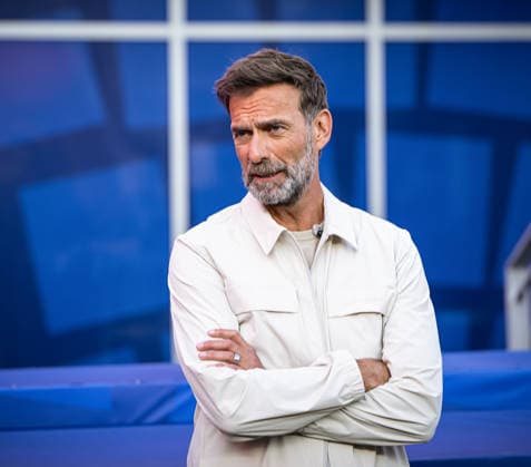 Soccer: 2026 FIFA World Cup Round of 32 in Boston—Germany vs. Paraguay, June 29, 2026—Magenta TV expert Jürgen Klopp watches the penalty shootout