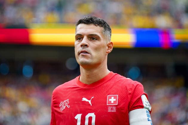 Canada Soccer, 2026 FIFA World Cup, Round of 16: Switzerland vs. Colombia at BC Place, Vancouver; Granit Xhaka (Switzerland), 10 facial expressions, emotions Copyright: xJOERANxSTEINSIEKx