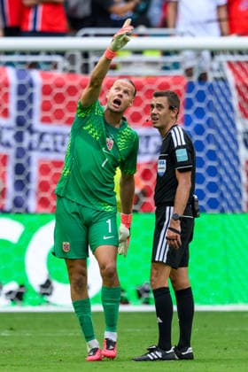 July 11, 2026: Goalkeeper Orjan Nyland of Norway after the score was tied 1–1 during the 2026 FIFA World Cup quarterfinal soccer match between Norway and England on July 11, 2026 in Miami. Photo by Vegard Grott, BILDBYRAN. Code: VG VG0992 bbeng soccer football fotball World Cup soccer World Cup 2026 FIFA World Cup 2026 quarterfinal quarterfinal quarterfinal quarter final England Norway depp  Copyright: VEGARDxGRoTT BB260711VG041