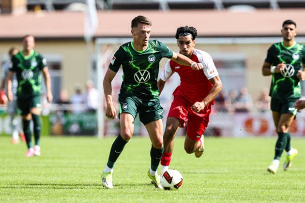 Dzenan Pejcinovic, VfL Wolfsburg, 17th Friendly Match of the 2026–2027 Soccer Season Summer Training: FSV Schöningen vs. VfL Wolfsburg at Elmstadion in Schöningen; Action, Soccer, Germany, Men,Men, July 11, 2026
