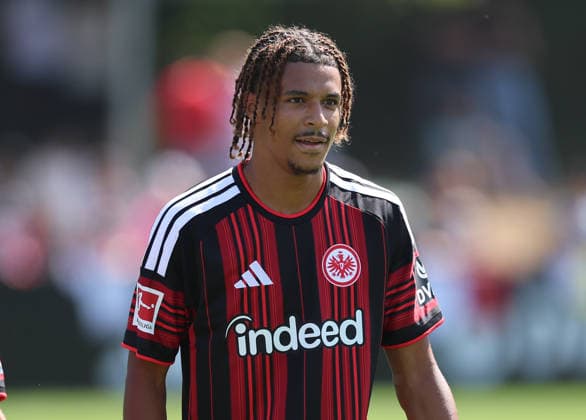 July 13, 2026, Soccer Practice, Eintracht Frankfurt, from left: Jean Matteo Bahoya, Eintracht Frankfurt. DFL and DFB regulations prohibit any use of photographs as image sequences and or quasi-video. xdcx Copyright: HMBxMedia Claus