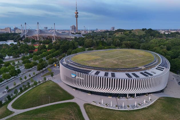 SAP GARDEN in Munich s Olympic Park: Venue, Hall, Arena; FC Bayern Munich Basketball and Red Bull Munich; Wide shots, overview, exterior shots