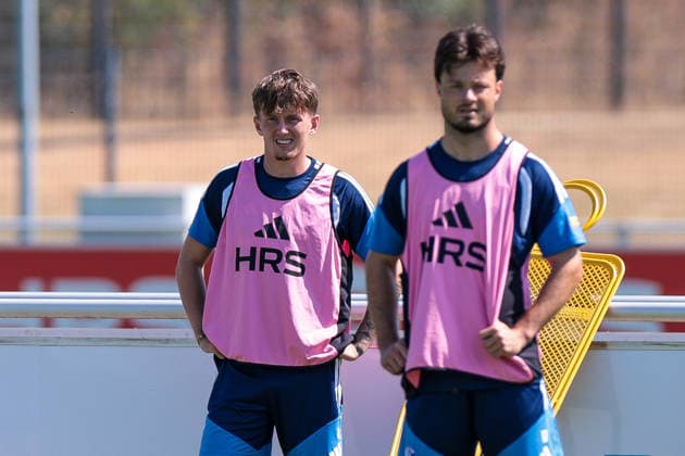 July 15, 2026, Soccer, FC Schalke 04 practice, photo by Max Grüger, FC Schalke 04, Adrian Gantenbein, FC Schalke 04, Gelsenkirchen, FC Schalke 04 training facility, North Rhine-Westphalia, Germany, xRHR, PHOTO YYx Copyright: RHR-FOTOx RHR-FOTO YY