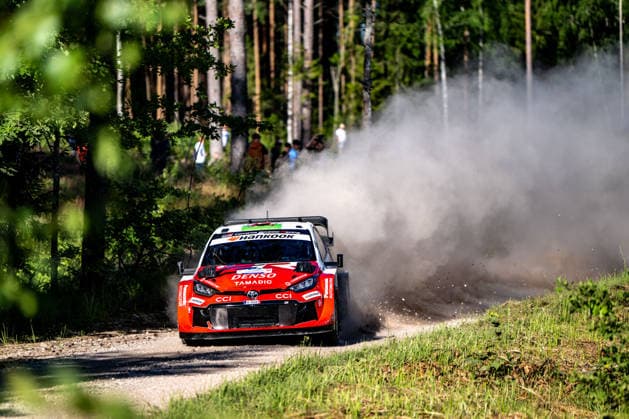 IPA86763238 - Driver Elfyn Evans and co-driver Scott Martin of the Toyota Gazoo Racing WRT team, driving a Toyota GR Yaris Rally1, faced the first day of competition during the 2026 FIA World Rally Championship WRC, Motorsport Rallye, WM Delfi Rally Estonia on July 17 in Tartu, Estonia. Copyright: xLucaxBarsali IPAxSportx xx 86763238