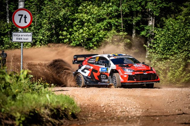 IPA86763245 - ,Driver Oliver Solber and co-driver Elliott Edmondson of the Toyota Gazoo Racing WRT team are driving the Toyota GR Yaris Rally1. They will start first on the first day of the race during the 2026 FIA World Rally Championship WRC, Motorsport Rallye, WM Delfi Rally Estonia on July 17 in Tartu, Estonia. Copyright: xLucaxBarsali IPAxSportx xx 86763245