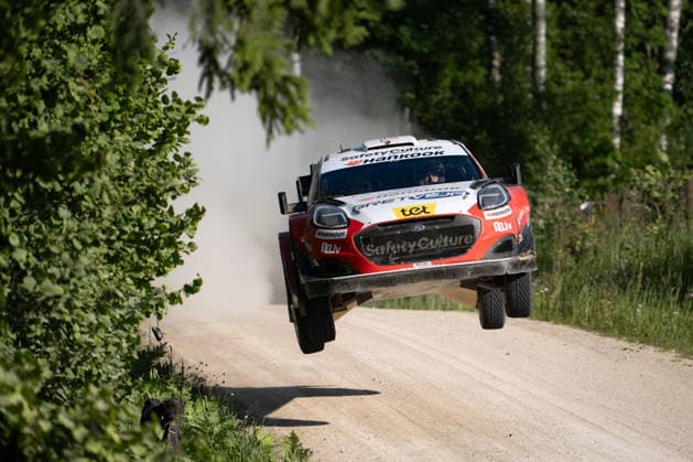 IPA86791692 - Driver M?rti?ö Sesks and co-driver Ren?rs Francis of the M Ford World Rally Team, driving a Ford Puma Rally1, are facing their second day of competition during the FIA World Rally Championship WRC, Motorsport Rallye, WM Delfi Rally Estonia 2026 on July 18 in Tartu, Estonia. Copyright: xLucaxBarsali IPAxSportx xx 86791692