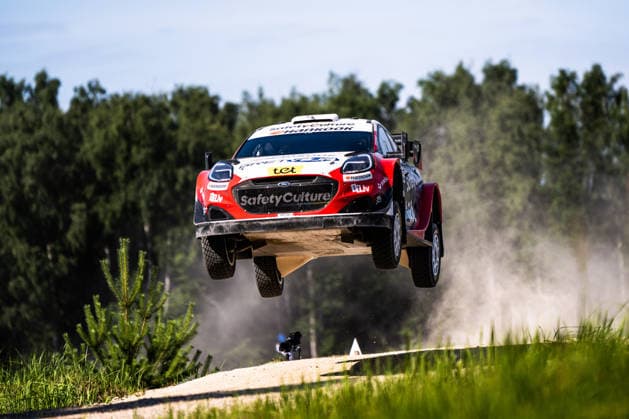 IPA86791693 - , Driver M?rti?ö Sesks and Co-Driver Ren?rs Francis of the M Ford World Rally Team, driving a Ford Puma Rally1, are in second place on the second day of the race during the FIA World Rally Championship WRC, Motorsport Rallye, WM Delfi Rally Estonia 2026 on July 18 in Tartu, Estonia Copyright: xLucaxBarsali IPAxSportx xx 86791693