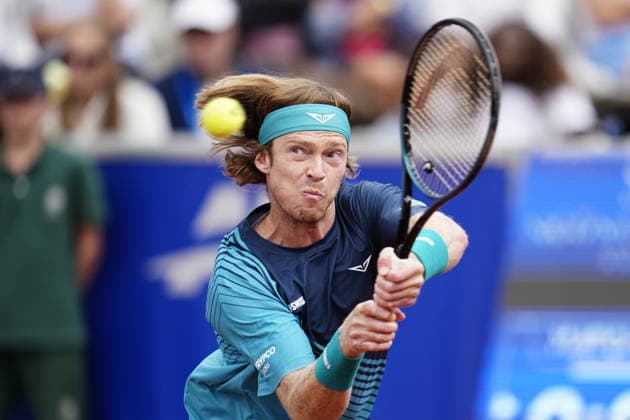 BASTAD, SWEDEN 20260719 Andrey Rublev during the men s singles final in the tennis match between Russia s Andrey Rublev and Italy s Luciano Darderi at the Nordea Open in Bastad BASTAD SWEDEN x9200x  Copyright: xBjörnxLarssonxRosvall TTx TENNIS NORDEA OPEN I BASTAD
