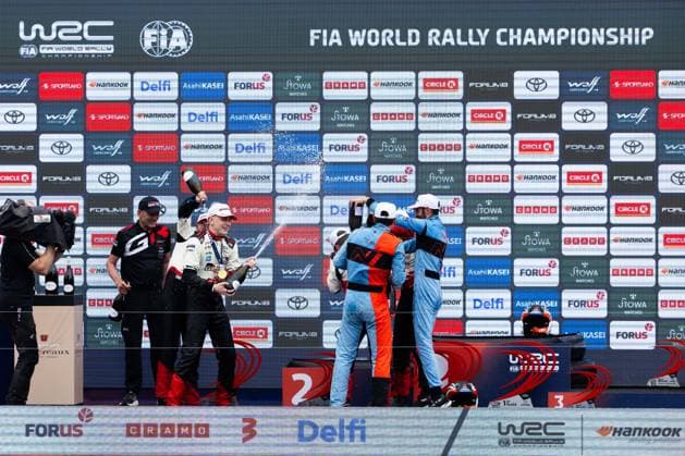 IPA86815160 - Driver Oliver Solber and co-driver Elliott Edmondson, driver Sami Pajari and co-driver Marko Salminen, and driver Adrien Fourmaux and co-driver Alexandre Coria,They will tackle the third day of the race during the FIA World Rally Championship WRC, Motorsport Rallye, WM Delfi Rally Estonia 2026 on July 19 in Tartu, Estonia Copyright: xLucaxBarsali IPAxSportx xx 86815160