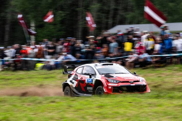 IPA86815174 - Driver Sami Pajari and co-driver Marko Salminen of the Toyota Gazoo Racing WRT team, driving a Toyota GR Yaris Rally1, are set to tackle the third day of the race during the 2026 FIA World Rally Championship WRC, Motorsport Rallye, WM Delfi Rally Estonia on July 19 in Tartu, Estonia. Copyright: xLucaxBarsali IPAxSportx xx 86815174
