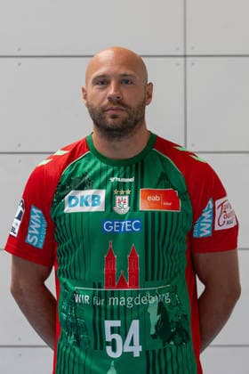 July 20, 2026, xtgx, Handball, Opel HBL, SC Magdeburg Media Day, from left: Oscar Bergendahl, Magdeburg, 54, portrait, single image, Magdeburg