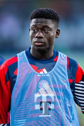 May 9, 2026 Soccer, 2025–2026, 1st Bundesliga, Matchday 33, VfL Wolfsburg vs. FC Bayern Munich, Bara Sapoko Ndiaye, Munich. DFL regulations prohibit any use of photographs as image sequences and or quasi-video.