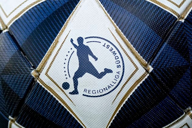 An Erima Senzor Star Match ball from the Regionalliga Südwest featuring the league logo, league logo, official match ball, official match ball, symbolic photo, symbolic image, symbol, close-up, July 21, 2026, Eppelheim, Germany, soccer, friendly match, ASV Eppelheim vs. SV Sandhausen, July 21, 2026, Eppelheim, Germany, soccer, friendly match, ASV Eppelheim vs. SV Sandhausen, DFB and DFL regulations prohibit any use of photographs as image sequences and or quasi-video xozx