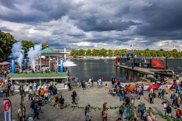 The Finals 2026 Hannover Opening Ceremony, The Finals Hannover 2026, Presentation of the 24 Sports, View of the North Shore of the Maschsee in Hannover, North Shore of Lower Saxony, Hannover Region, Germany