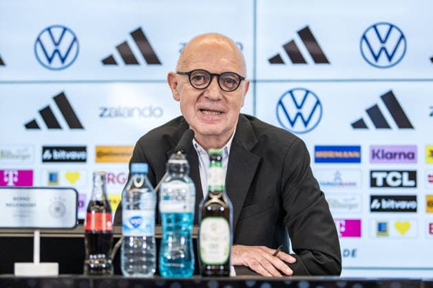 July 24, 2026, xfux, Soccer: DFB German National Soccer Team press conference to introduce Jürgen Klopp as head coach; from left: President Bernd Neuendorf of the German Soccer Federation (DFB), Frankfurt am Main