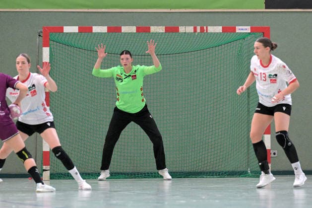 Liv Stine Eckardt, HSV Solingen Graefrath, No. 73 in goal; photo by TusSies Metzingen vs. HSG Solingen Graefrath, Handball, Preseason, Friendly Match, 2026–2027 Season, July 24, 2026, TusSies Metzingen vs. HSG Solingen Graefrath, Handball, preseason, exhibition game, 2026–2027 season, July 24, 2026, Oeschhalle Copyright: xEibner-Pressefotox EP_TBR