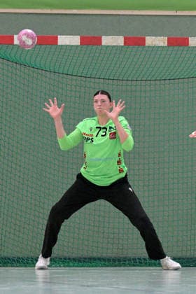 Liv Stine Eckardt, HSV Solingen Graefrath, No. 73 in goal: TusSies Metzingen vs. HSG Solingen Graefrath, Handball, preseason, exhibition game, 2026–2027 season, July 24, 2026, TusSies Metzingen vs. HSG Solingen Graefrath, Handball, Preseason, Friendly, 2026–2027 Season, July 24, 2026, Oeschhalle Copyright: xEibner-Pressefotox EP_TBR