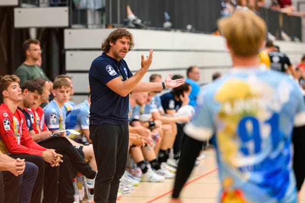 Sebastian Hinze, ThSV Eisenach, Coach (GER), ThSV Eisenach vs. HSC 2000 Coburg, 1st Opel Handball Bundesliga, Handball, Friendly Match, 2026–2027 Season, July 24, 2026 (GER), ThSV Eisenach vs. HSC 2000 Coburg, 1st Opel Handball Bundesliga, Handball, Friendly, 2026–2027 season, July 24, 2026, Meiningen Copyright: xMartinxHerbstx