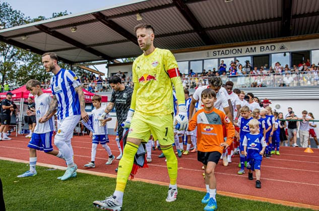 Leipzig Goalkeeper Peter Gulacsi Friendly Match: RB Leipzig vs. VSG Altglienicke, July 18, 2026, Markranstädt, Stadion am Bad Friendly Match: RB Leipzig vs. VSG Altglienicke