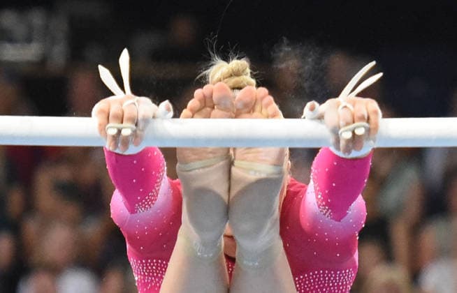 July 25, 2026, xhbx, 2026 German Gymnastics Championships Finals, Women’s Apparatus Finals: Lea Marie Quaas on the uneven bars. DFL and DFB regulations prohibit any use of photographs as image sequences and or quasi-video. Hanover